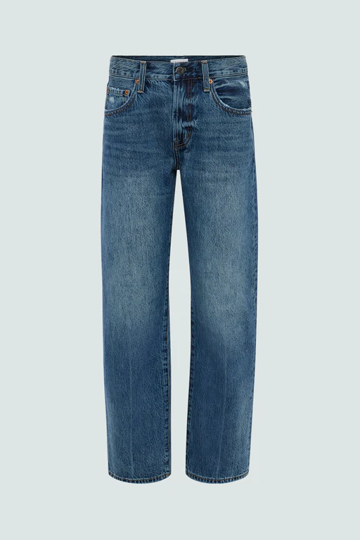 Pistola Lexi Mid Rise Bowed Straight Jean
