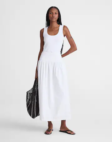 Madewell Smocked Midi Shirtdress